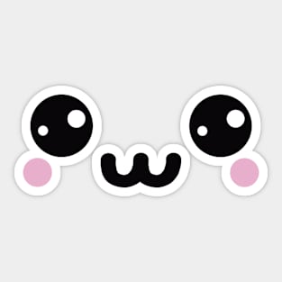 cute owo face Sticker